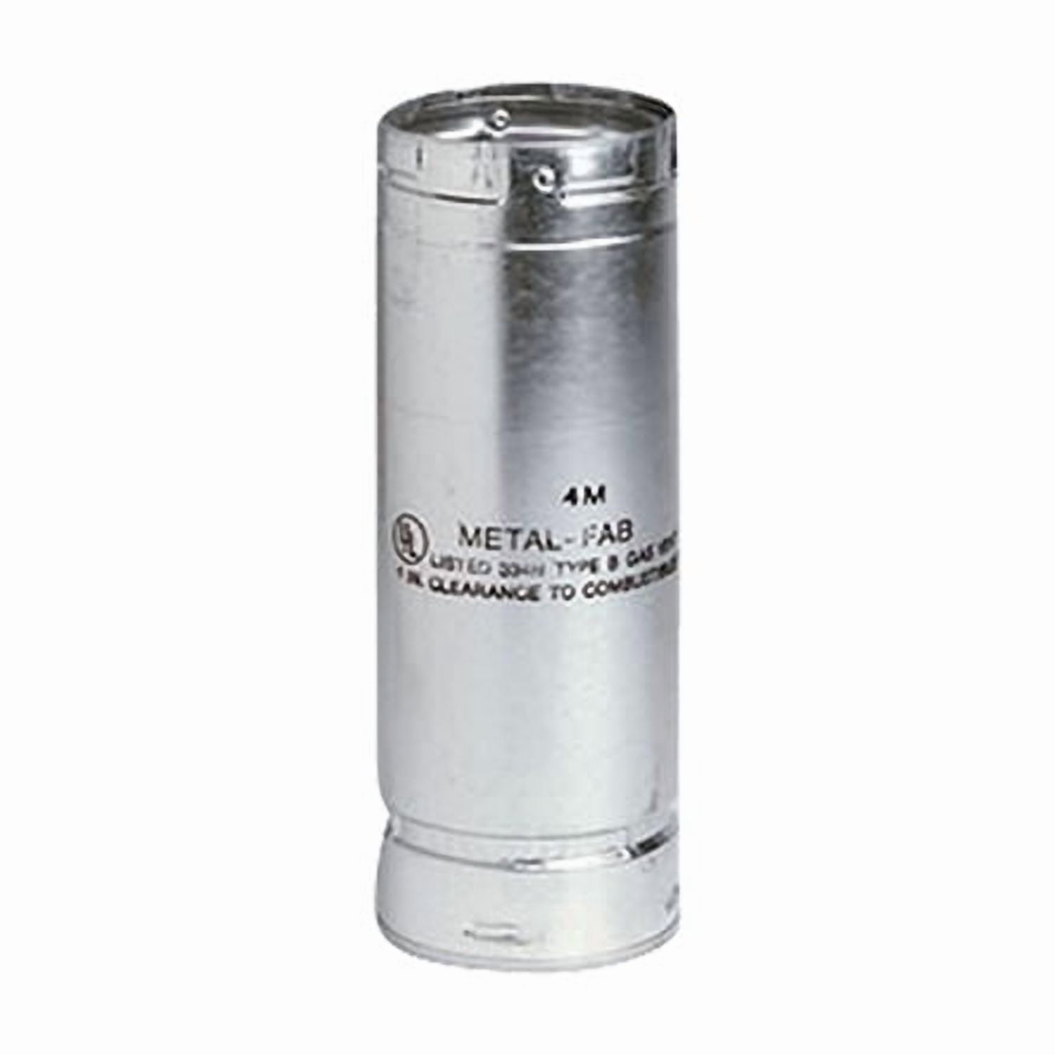 Metal-Fab 4M18 Type B Round Chimney Pipe Length - 4 Inch x 18 Inch