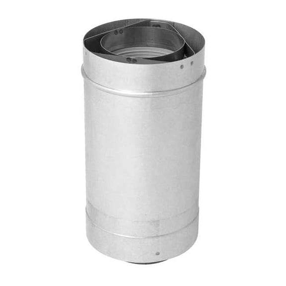 Metal Fab Waterheater Vent Pipe,12In L,3In Dia. RTG20151GR