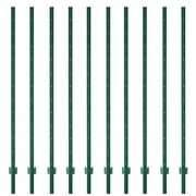 Metal Fence Post,7 Feet 10 Pack Heavy Duty Garden Fence Post,Steel Fence Post with U-Channel,No Dig U Pointed Bottom Fence Posts,Corner Anchors for Yards,Lawns and Gardens