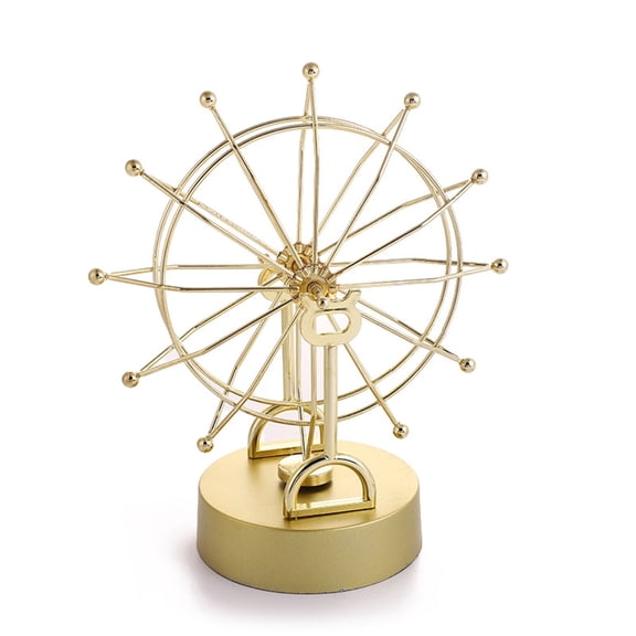 Metal Ferris Wheel Motion Rotation Model Crafts Accessory for Restaurant Dining Room Decorations
