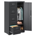 thumbnail image 1 of Innovation Works Lockable Metal File Cabinet with 4 Drawers & 1 Door, Storage Filing Cabinet for Home Office, A4 Legal/Letter Size, Assembly Required, 1 of 7