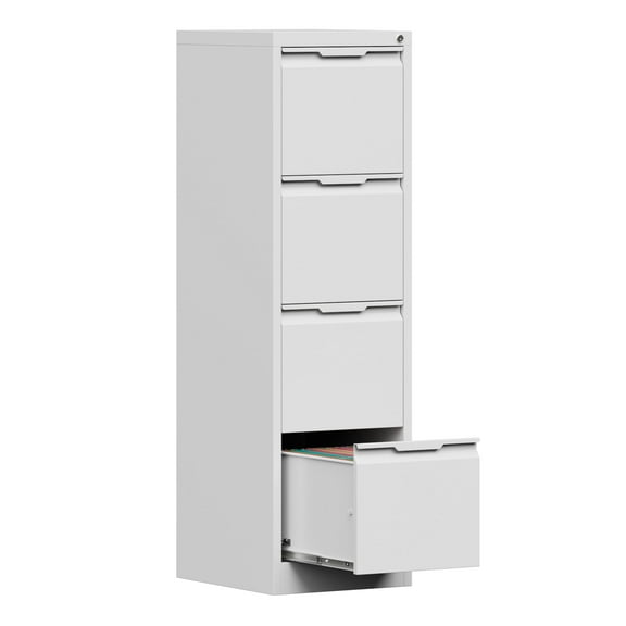 Metal File Cabinet with Lock, Storage Cabinet with 4 Drawers for Home Office, Vertical Filing Cabinet for Legal/Letter/A4 Files,Assembly Required