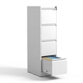 thumbnail image 1 of Metal File Cabinets, 4 Drawer Metal Vertical File Cabinet with Lock Office Home Steel Vertical File Cabinet for A4 Legal/Letter Size, White Office File Cabinets,Metal Steel File Cabinets, 1 of 14