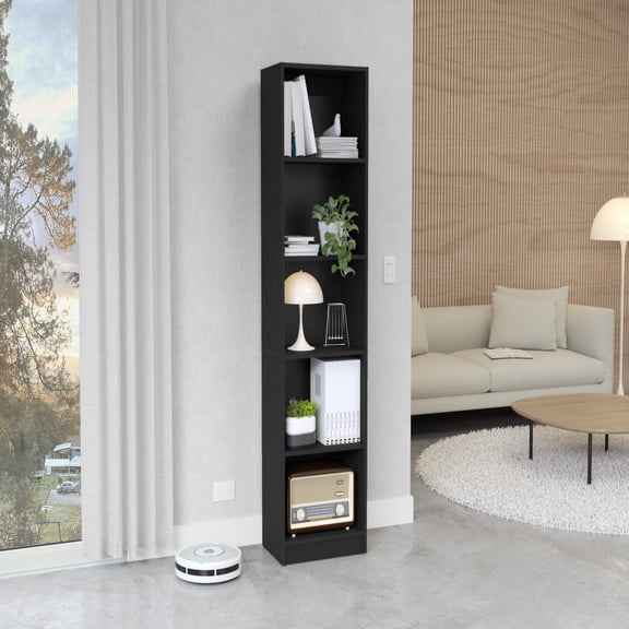 Metal File Cabinets, Vinton XS Bookcase Compact Bookshelf with Multiple Shelves, Black, Black Office File Cabinets,Pine Steel File Cabinets, Furniture Office File Cabinets & Storage Cabinets