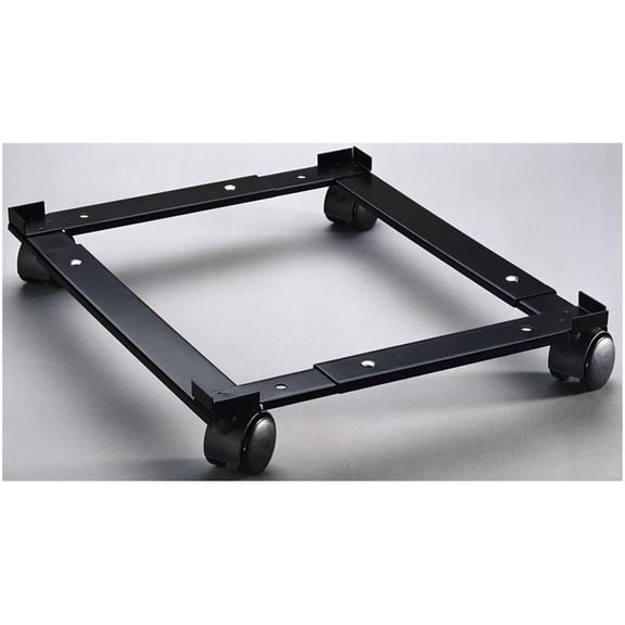 Metal File Storage Caddy Adjustable Width, Letter Legal File Cabinet Base, 400lb Load Capacity, Smooth Rolling Casters, Black