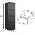 thumbnail image 1 of Metal Filing Cabinet For Home - 4 Drawer, With Lock Storage 4 Office Organizer, 1 of 6