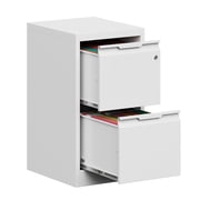 Kooyon White 2 Drawer Lockable Vertical File Cabinet, Metal Home Office Filing Cabinet, Fits Legal/Letter/A4-Assembly Required