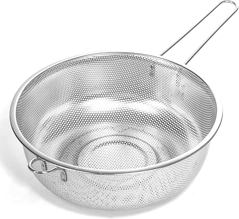 Metal Fine Mesh Strainer and Colander for Kitchen with Handle ...