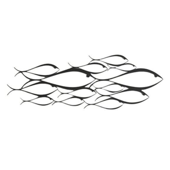 Metal Fish Wall Sculpture Art Decor Wall Decor, For Bedroom, Living Room, Outdoor, Home, Indoor 55cmx20cm
