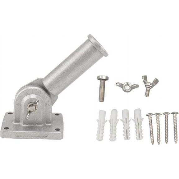 Metal Flag Pole Holder with Screws, Bracket Adjustable Flag Pole Holder, Thickened Aluminum Alloy Flag Pole Bracket, Heavy Duty Metal Flagpole Mounting Bracket,Flag Bracket