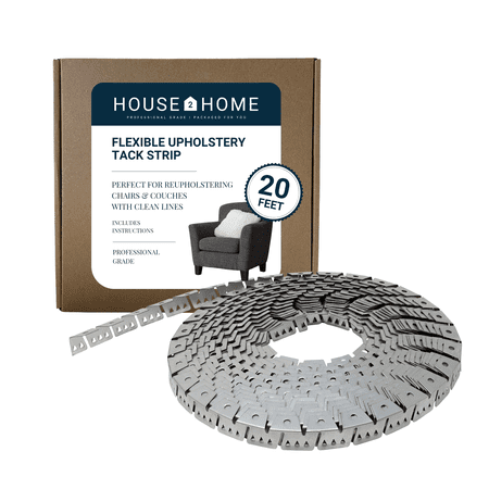 House2Home 20ft Metal Flexible Tack Strip, Curve Ease for Upholstery