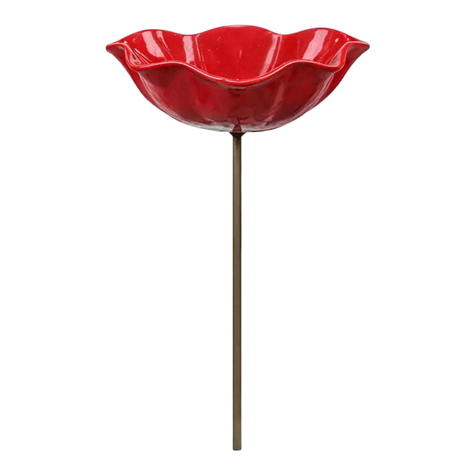 Handmade Resin Hummingbird Bath Cup Bee Butterfly Puddler Metal Flower Garden Stakes