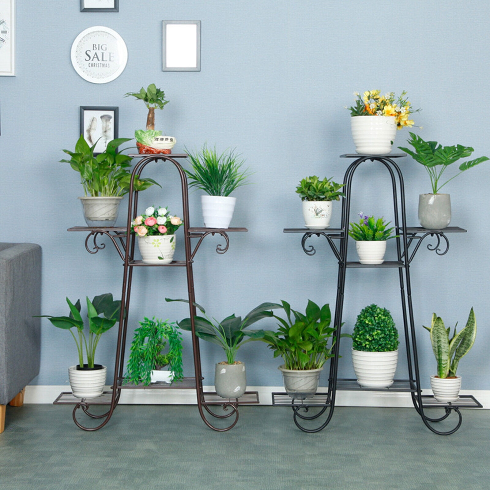 Metal Flower Pot Plant Stand Display Shelf Multilayer Rack Indoor