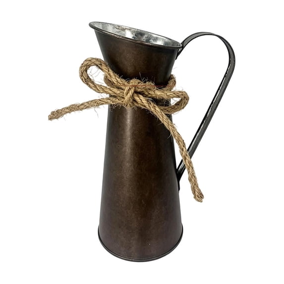 Metal Flower Vase,Iron Watering Can Shaped Flower Vase,Farmhouse Tabletop Floral Container for Home Kitchen Wedding