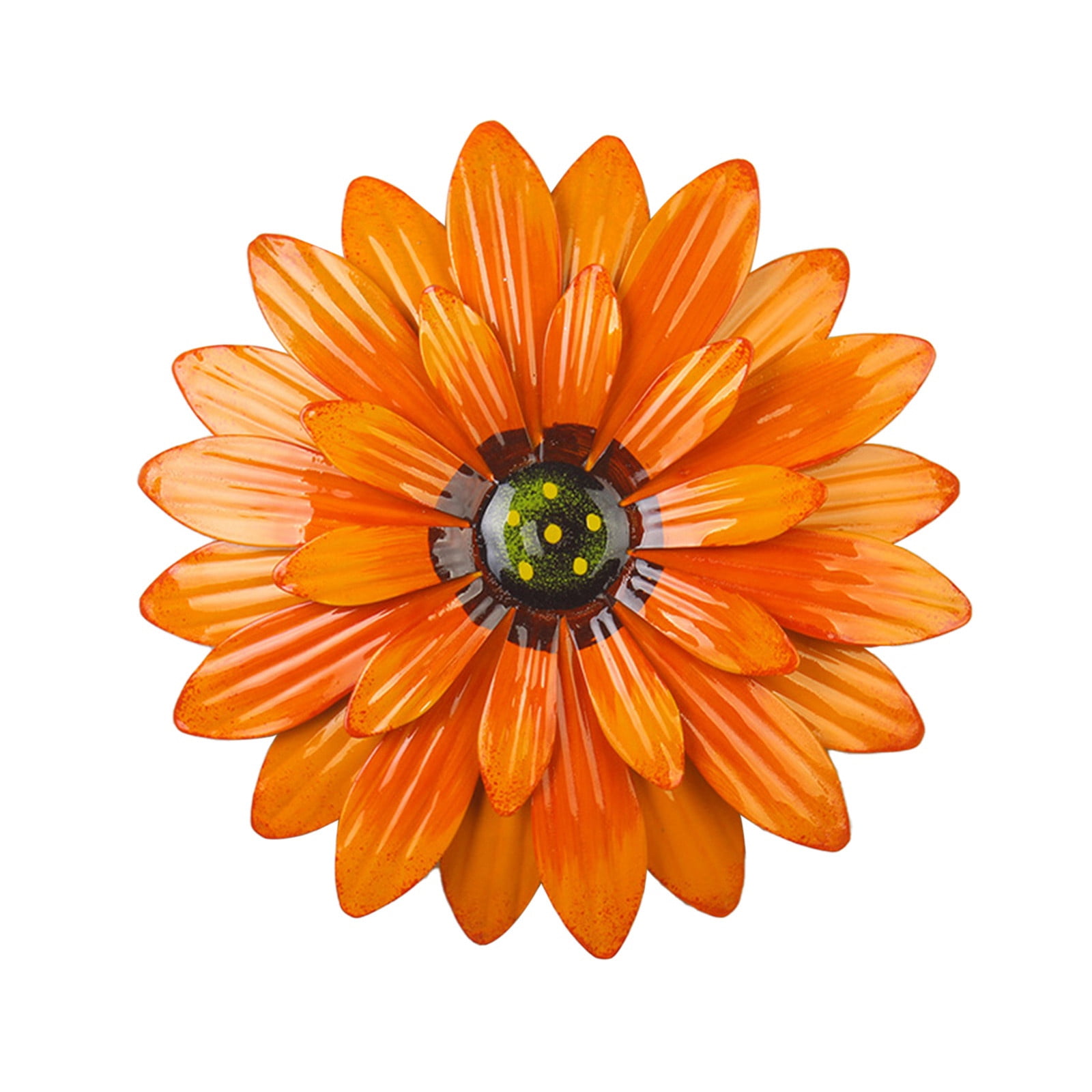 Deco 79 Sunflower Wall Sculpture - Large 39x39 Inch Metal Floral Wall Art With Embossed Details, Gray & Brown Rustic Decor For Living Room, Dining Room