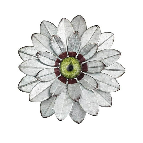 Metal Flower Wall Decor, 11" Boho Wall Art for Bedroom/Rustic Patio Decor