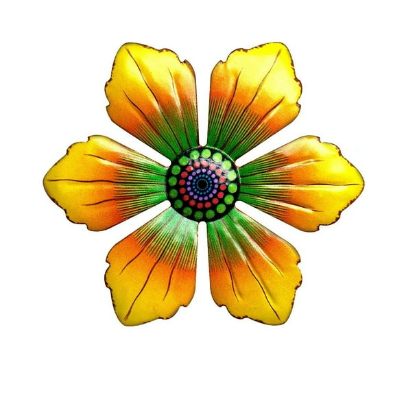 Metal Flower Wall Decor, Metal Outdoor Wall Art Decor, Metal Fence Art Wall Sculptures for Indoor Outside Garden Patio Wall Decorations