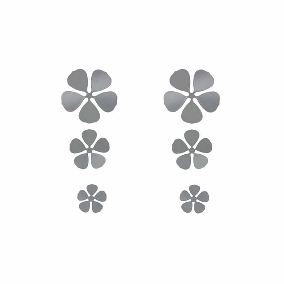 Metal Flower With Magnet Floral 6 pieces