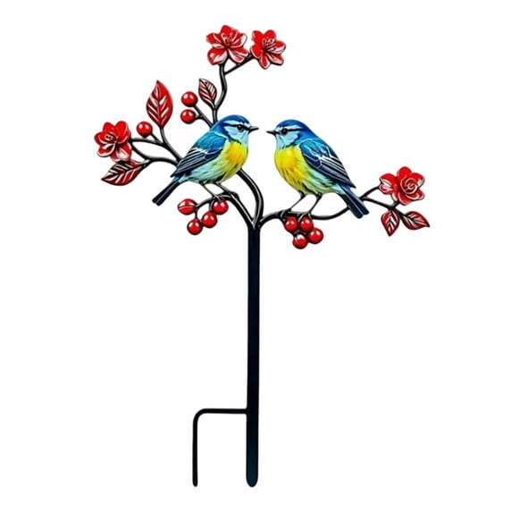 Metal Flowers Decorative Garden Stakes,11.8in Colorful Outdoor Yard Decor, Metal Garden Stake Decor for Yard,Patio, Lawn,Garden