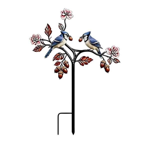 Metal Flowers Decorative Garden Stakes,11.8in Colorful Outdoor Yard Decor, Metal Garden Stake Decor for Yard,Patio, Lawn,Garden