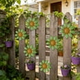 thumbnail image 1 of Metal Flowers Wall Art Decor,Metal Daisy Flower Decoration Hanging Sculpture,Wall Art Gift for Christmas Outside Outdoor Backyard Garden Lawn Balcony （Light Green）, 1 of 6