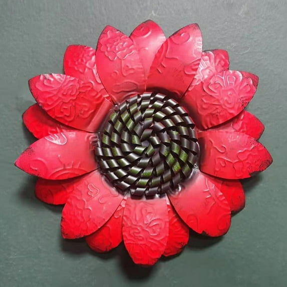 Metal Flowers Wall Decor Metal Wall Sculptures Art Decorations Hanging for Indoor Outdoor Home Bathroom Kitchen Room Bedroom Living Room Garden Patio Porch