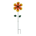 thumbnail image 1 of Metal Flowers for Outside Iron Garden Stakes Decorative with Rotating Petals, 22.84 Inches Tall for Courtyard Yard Ornament, 1 of 6