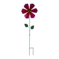 thumbnail image 1 of Metal Flowers for Outside Iron Garden Stakes Decorative with Rotating Petals, 22.84 Inches Tall for Courtyard Yard Ornament, 1 of 6
