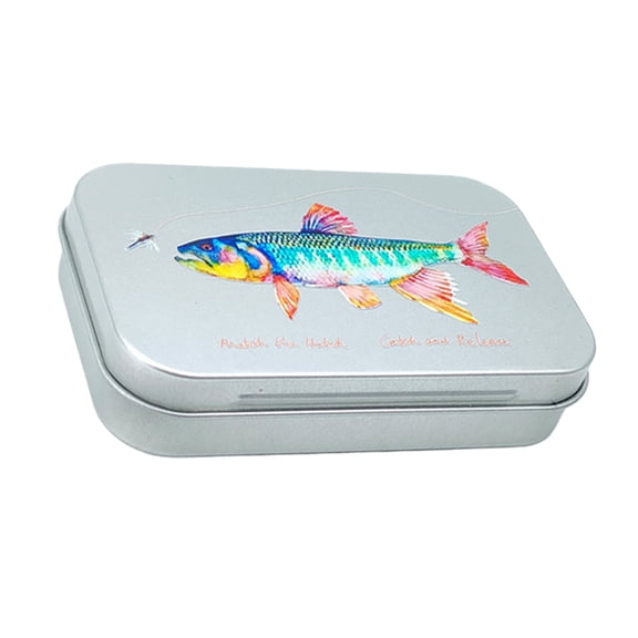 Metal Fly Fishing Lures Box with Rounded Edges And Double Lining Metal Fly Baits Box For Enhances Protections Enduring