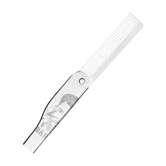 Metal Folding Comb For Hair Beard Grooming With Corrosions Resistant Coating