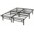 thumbnail image 1 of Metal Folding King Platform Bed Frame with Underbed Storage, 13'' High Heavy Duty Steel Slat Mattress Foundation, Simple Tool Free Assembly, 1 of 1