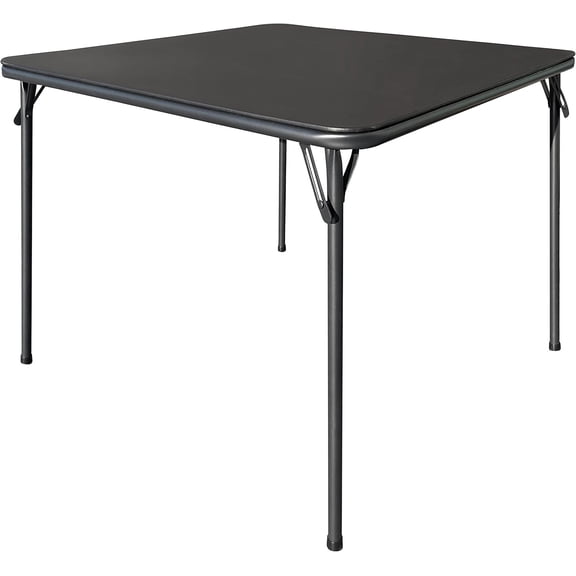 Metal Folding Table, Small Foldable Desk with Vinyl Top, Powder-Coated Steel Legs, Compact Lightweight PortableTable for Craft/Dinner/Writing-No Assembly Require