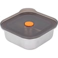 thumbnail image 1 of Metal Food Container, Stainless Steel Food Storage Container Leak Proof Sinking Lid, 316 Grade Metal Bento Box for Refrigerator, Vacuum Sealed, Leakproof, and Lunch Container, 500ml, 1 of 8