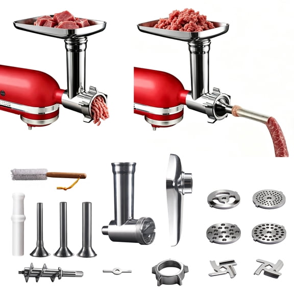 Metal Food Meat Grinder Attachment for KitchenAid Stand Mixers
