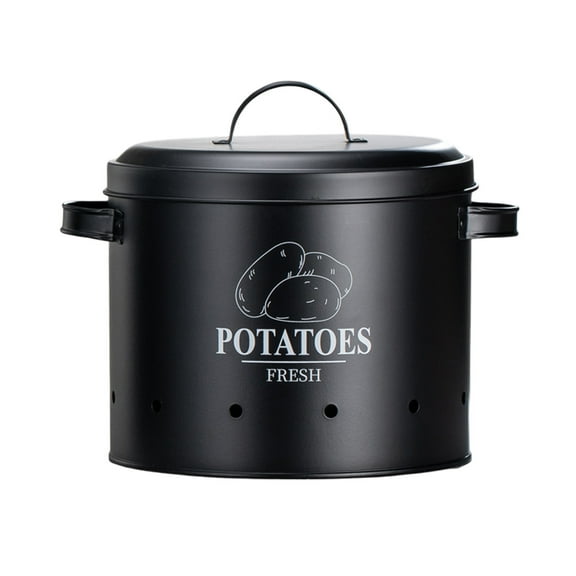 Metal Food Storage Container Kitchen Pantry Organizer Decorative Farmhouse Canister for Vegetables Dry