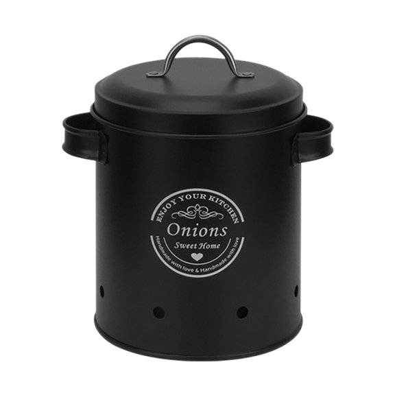 Metal Food Storage Container Kitchen Pantry Organizer Decorative Farmhouse Canister for Vegetables Dry