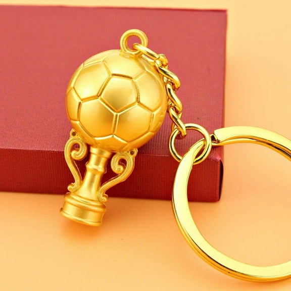 Metal Football Keychain Sports Fan Gift World Cup Themed Pendant Football Enthusiasts Accessory Boots Trophy Keyring