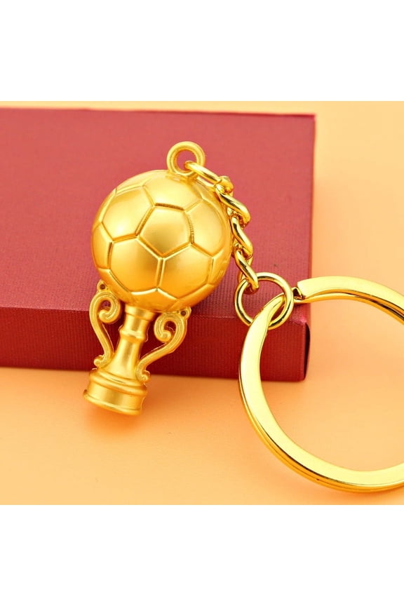 Metal Football Keychain Sports Fan Gift World Cup Themed Pendant Football Enthusiasts Accessory Boots Trophy Keyring