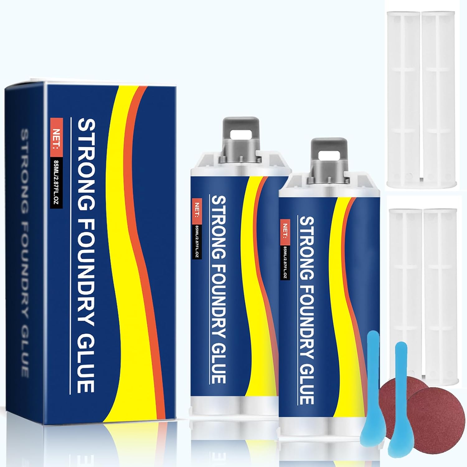 Metal Foundry Glue Set | 2026 Upgraded Metal Resistant Casting Repair Glue for All Surfaces, 85ml Premium Liquid Welding Filler