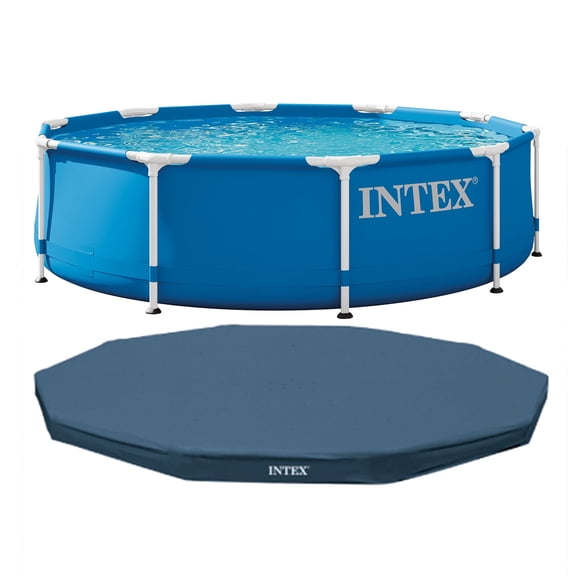 Intex 10' x 2.5' Circle 10" Deep Metal Frame Above Ground Pool