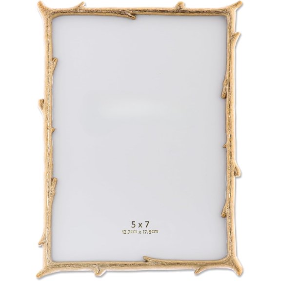 Metal Frame, Branch Design, Silver, 4x4