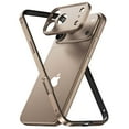 thumbnail image 1 of Metal Frame Case For iPhone 14 Pro Max,With Lens Camera Protector,No Back Design,Bumper Frame Slim Fit Excellent Heat Dissipation Shckproof Anti-fall Drop Protection Durable Phone Case,Gold, 1 of 8