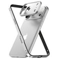 thumbnail image 1 of Metal Frame Case For iPhone 15 Pro Max,With Lens Camera Protector,No Back Design,Bumper Frame Slim Fit Excellent Heat Dissipation Shckproof Anti-fall Drop Protection Durable Phone Case,Silver, 1 of 8