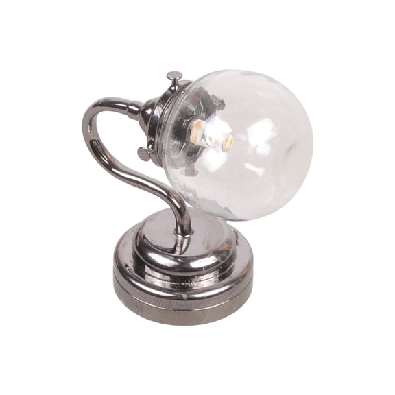Metal Frame Glass Wall Lamp Model Figure 1/12 Scale Doll House Modern Decoration Miniature Lighting Easy Assembly Design