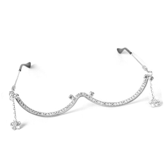 Metal Frame Glasses With Sparkling Rhinestones Detail Ergonomic Design For Comfort And Modern Look