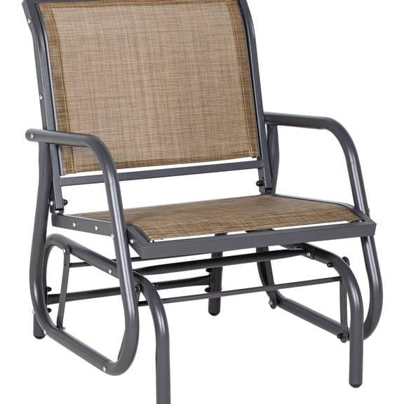 Metal Frame Glider - Breathable Fabric And Frame, Perfect For Garden, Poolside, Backyard, Balcony Porch With Mesh Strong Structure, Enhancing