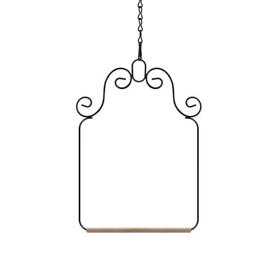 Metal Frame Hummingbird Swings and Perches with Wooden Dowel Black Bird Swing Outdoor Bird Perch Humming Bird Swing