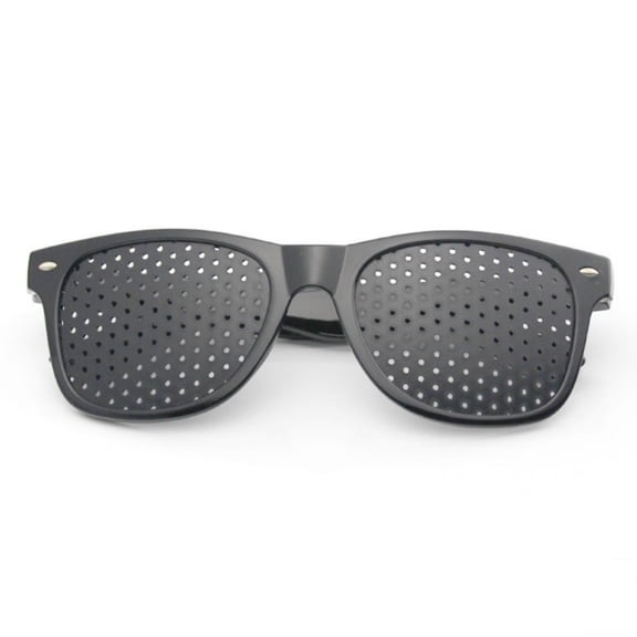 Pinhole Glasses with Metal Frame Radiation Resistance Lenses Full Frame PC Lens Material Refractive Index 1.61 Rose