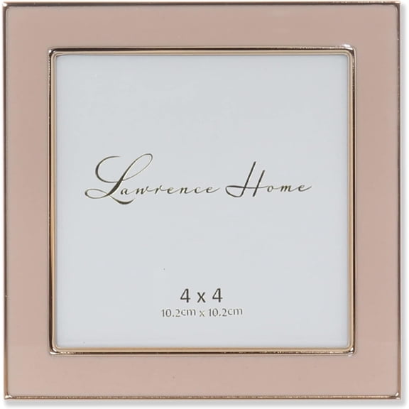 Metal Frame, Polished Enamel, Pink, 4x4