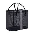 thumbnail image 1 of Metal Frame Polyester Toiletry Bag, Foldable Portable Shower Handle Basket for Travel Camping and Daily Bathroom Essentials Organization, 1 of 6